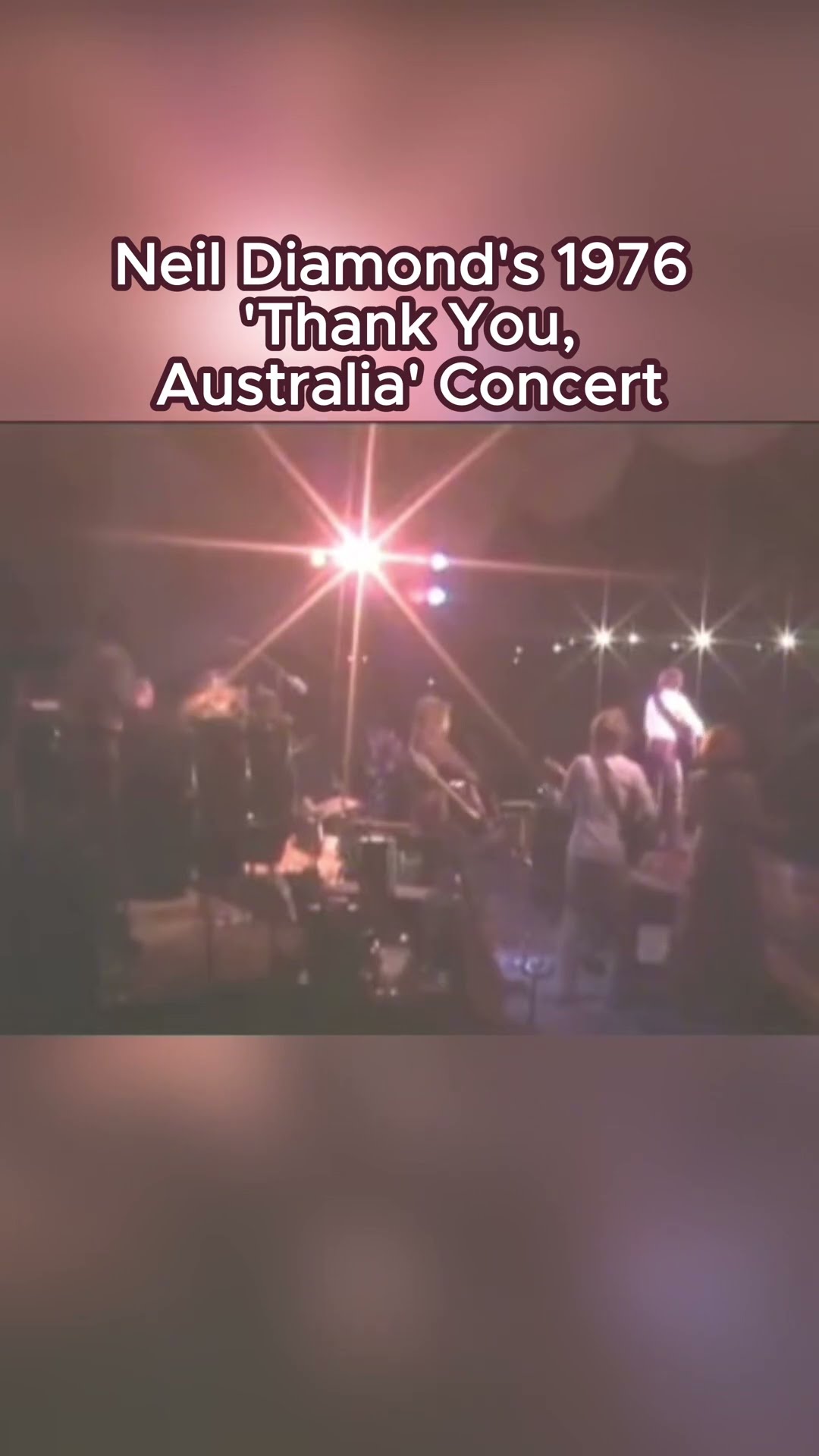 Neil Diamond rocks the Sydney Sports Stadiums in 1976 at the