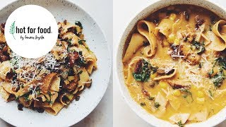 how to make an easy pasta (and turn leftovers into soup!) | RECIPE?! ep #30 (hot for food)