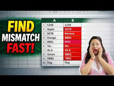 Stop Manual Checking! Instantly Find & Highlight Mismatch Data in Excel
