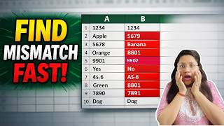 Stop Manual Checking! Instantly Find & Highlight Mismatch Data in Excel