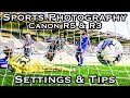 Sports photography with the canon r3  r5  settings  tips