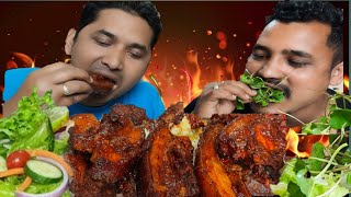 Extremely Y Pork Fatty Eating Super Hot Pork With Rice