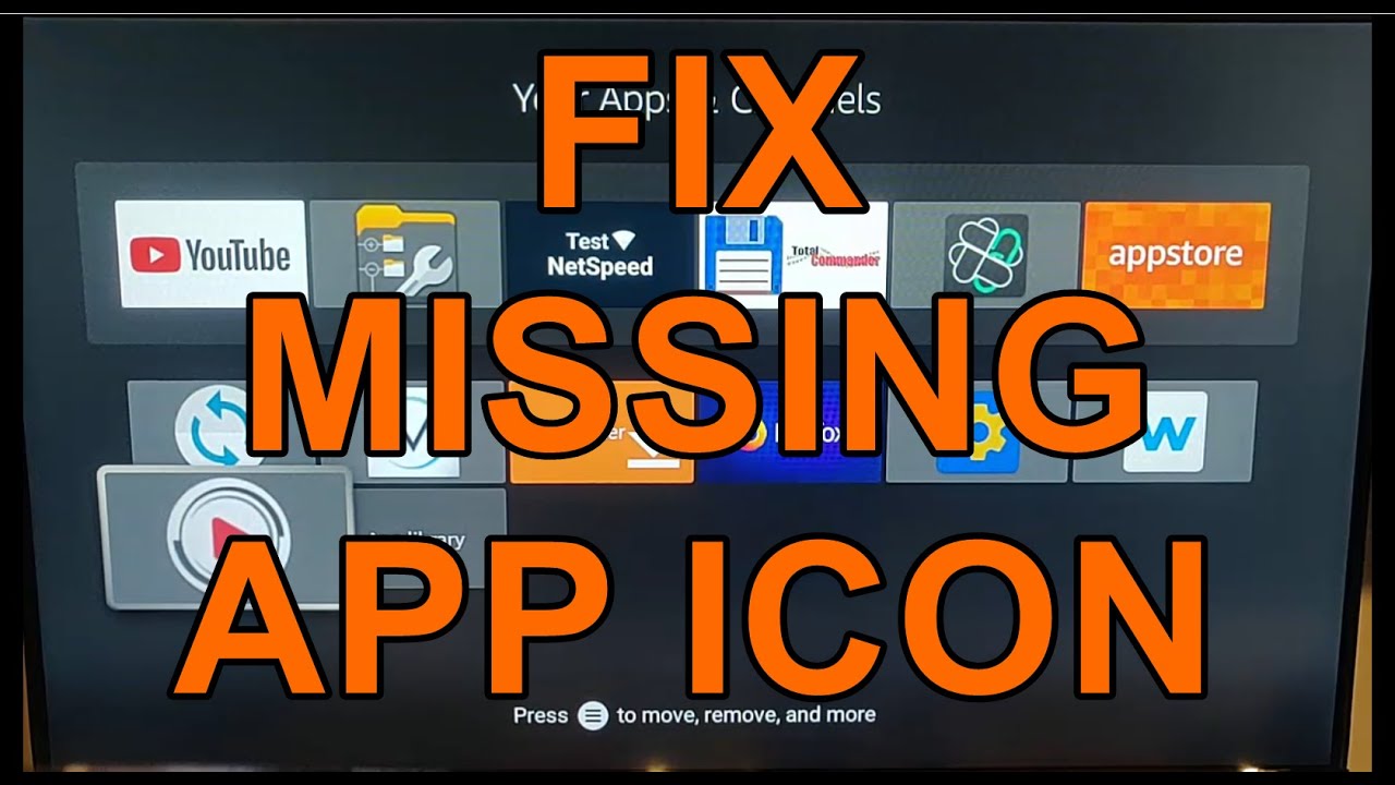 Fire TV Stick How To Fix A Missing App Icon YouTube