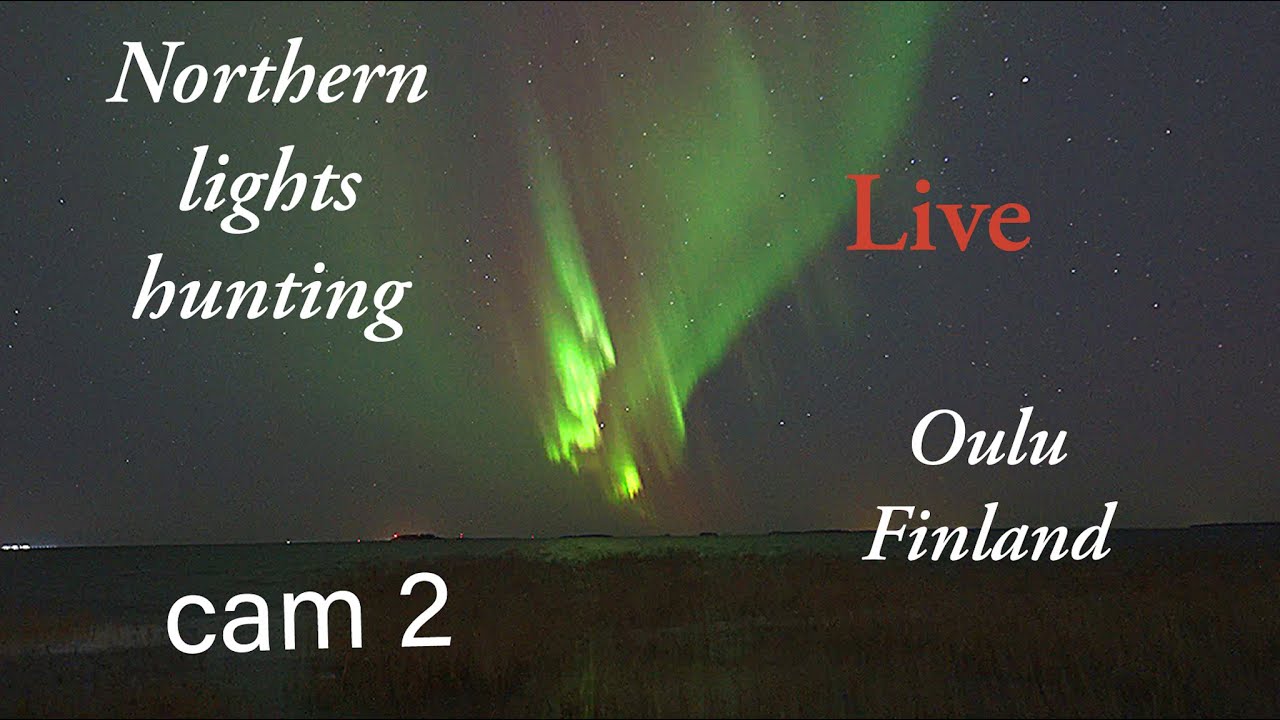 Northern lights / Aurora borealis Finland Oulu camera 2