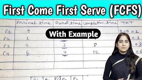 First Come First Serve (FCFS)  Scheduling Algorithm Examples in Operating System | Lec-20