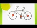How to Draw Bicycle Step by Step for Kids | Coloring Learning with Drawing a Bicycle for Children