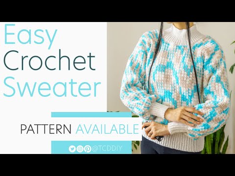 How to Crochet An EASY Sweater | Pattern & Tutorial DIY