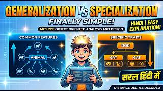 Generalization and Specialization Explained in Hindi 🔥 | OOAD MCS-219 Important Topic #ignou #mca
