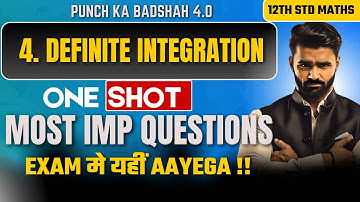 🔴 LIVE |4.Definite Integration|12th Maths|BoardExam2025|Punch Ka Badshah 4.0|Pradeep Giri Sir