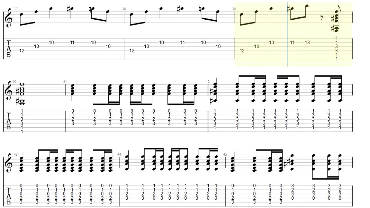 Tab シュプレヒコール 世界が終わる前に Unison Square Garden Guitar X1 Plus A Youtube