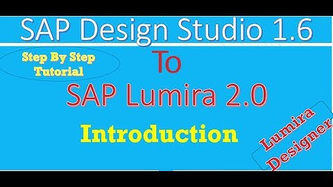 SAP Lumira 2.0 (Lumira Designer) Tutorial : Introduction