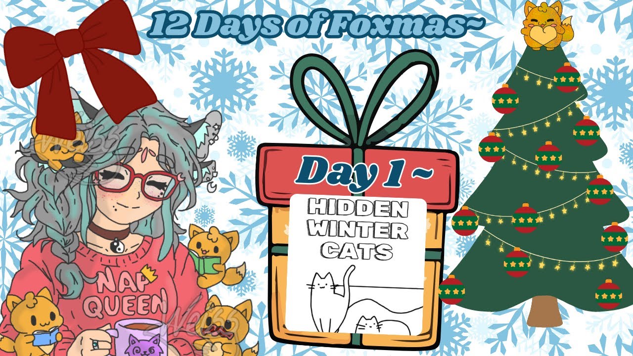 🦊🎄 Foxmas Day 1 | Hidden Winter Cats & A Visit from St. Nicholas (Cozy Reading + Game)