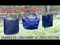 Hermes Evelyne 16 vs LV Petit Sac Plat vs Longchamp Le pliage XS