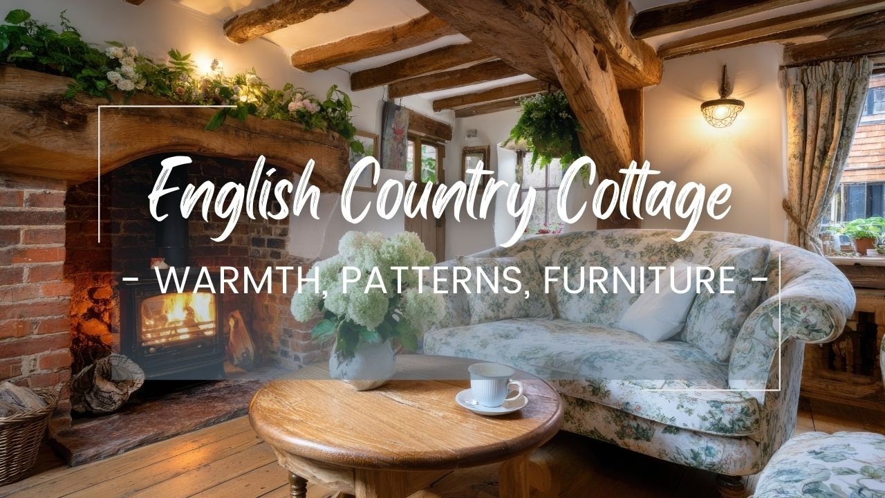 👉 Внутри уютного английского загородного коттеджа, наполненного теплом, узорами и антикварной меб...
