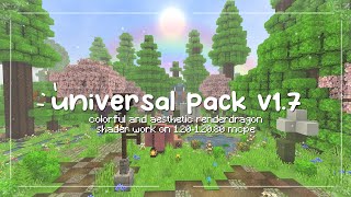 Universal Pack V1.7 aesthetic mcpe renderdragon shader 1.20!🌈✨️ with rainbow update ౨ৎ ˖ ࣪⊹