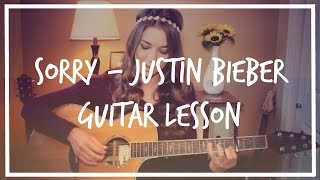 Sorry - Justin Bieber Guitar Tutorial // Easy Chords and Strumming chords