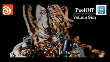Houdini Vellum Peel Off Cloth Simulation (Project files included)