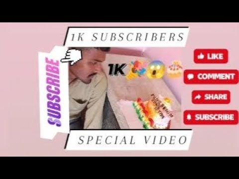 my First New Vlog video And 1k Subscribe party cake enjoy