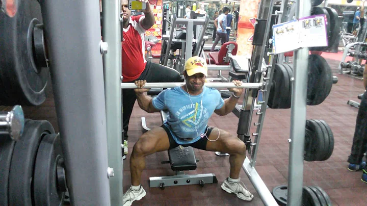 sandeep tambe busy doing legs workout