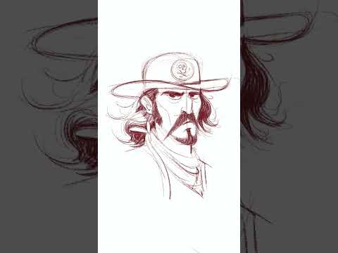 Cowboy illustration #shorts