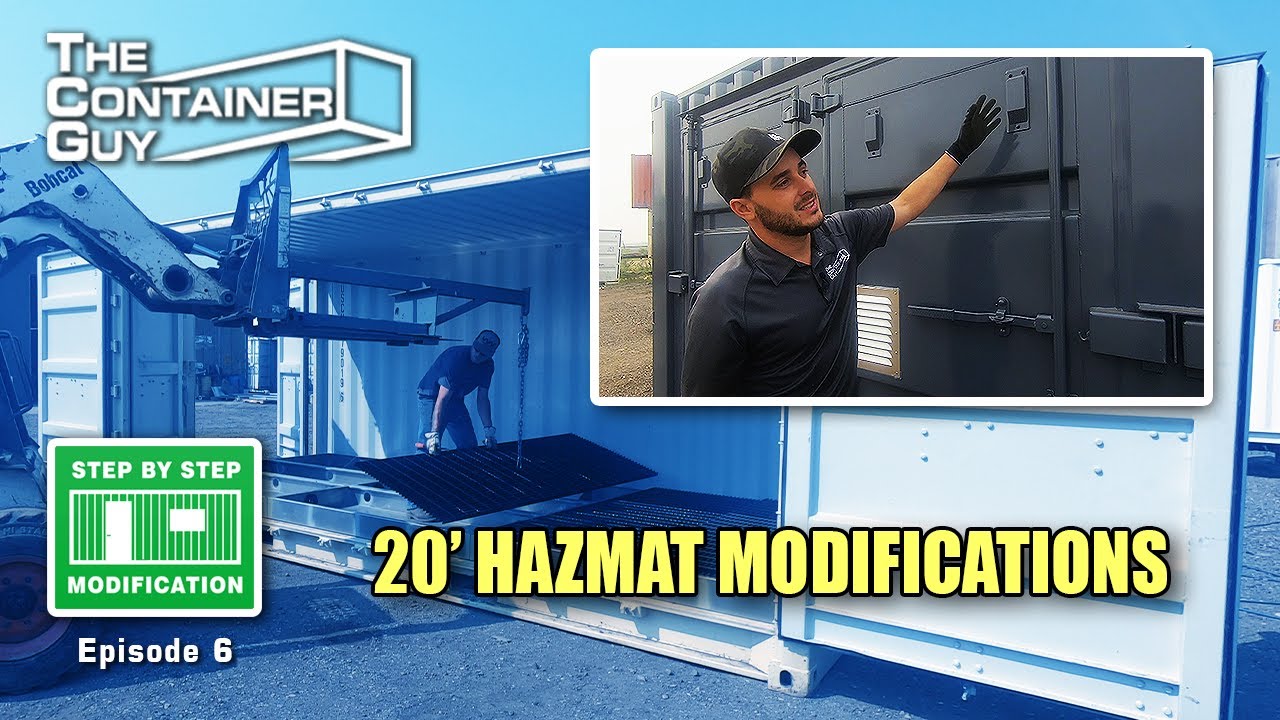 HAZMAT Containment Modification in 20' Open Side Shipping Container