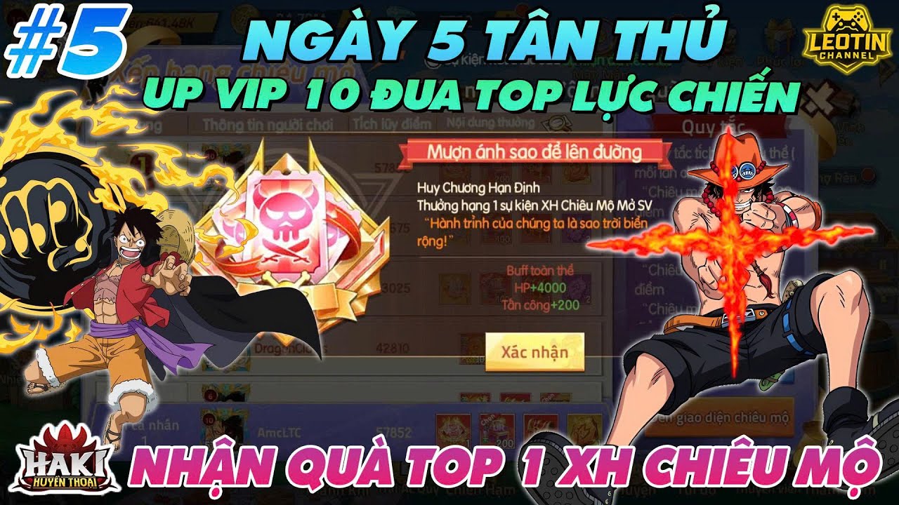 HAKI HUYỀN THOẠI -#5 NẠP TIẾP 5M ÚP MẠNH LỰC CHIẾN- NHẬN QUÀ TOP 1 XH CHIÊU MỘ -LIỆU CÓ LÊN DC 800K?