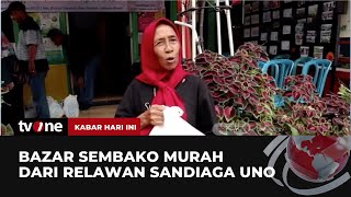 Download lagu Relawan Sandiaga Uno Gelar Bazar Sembako Murah | Kabar Hari Ini tvOne