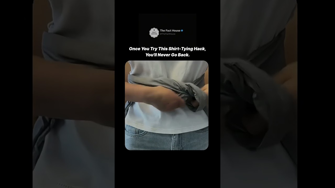 The Ultimate Adjustable Shirt-Tying Hack 🤯