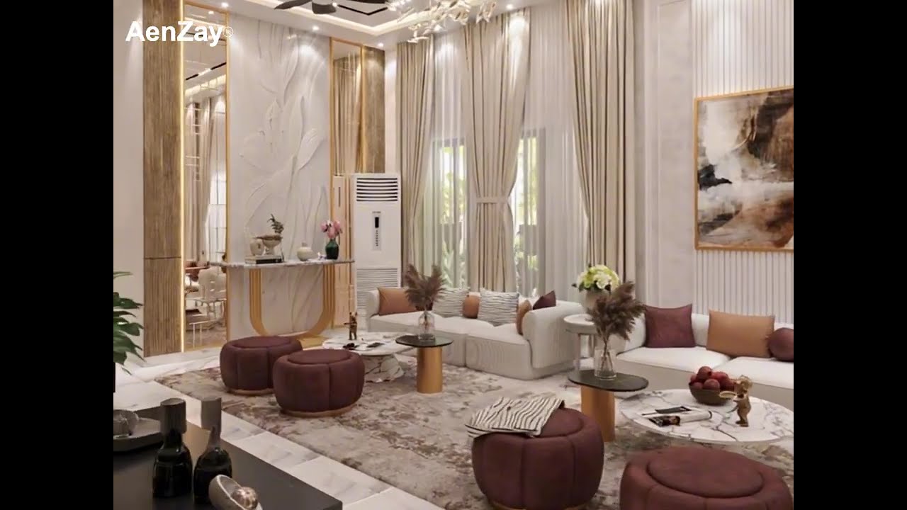 Drawing Room Interior | Designed By AenZay Interiors & Architects | Modern Home 