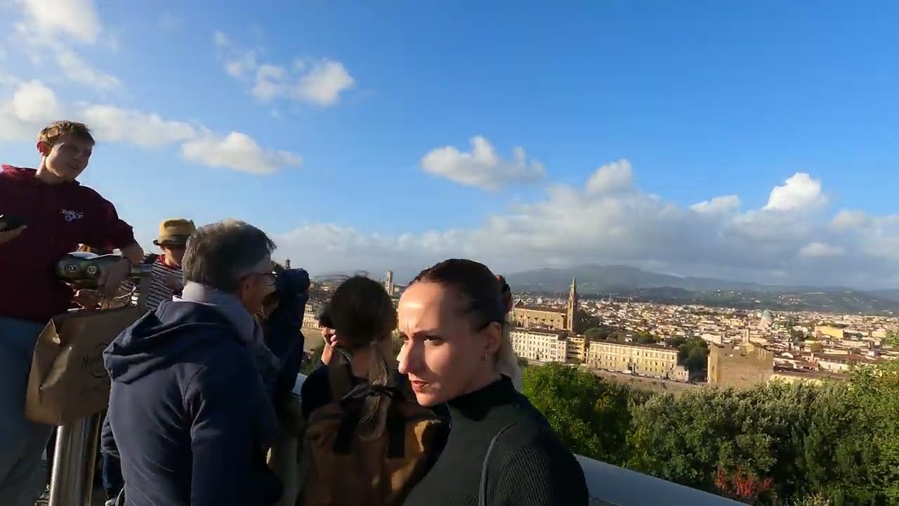Walking up Piazzale Michelangelo for the best view of Florence