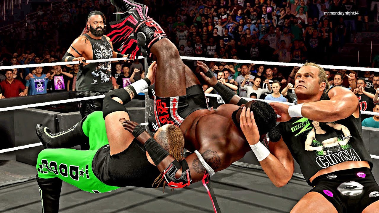 WWE 2K25 THE NEW AGE OUTLAWS VS OBA FEMI/JACOB FATU TAG TEAM CHAMPIONSHIP MATCH MONDAY NIGHT RAW! 