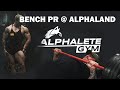 Bench pr at alphaland  competing plans