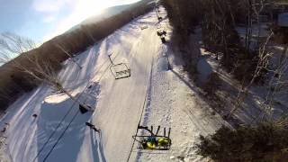 Drone Fail - Sugarloaf Mountain Ski Resort crash almost clips lift!
