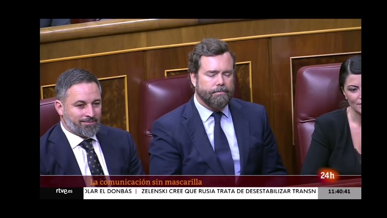 Rtve. Canal 24 horas. La comunicación de los políticos sin mascarilla. abril 2022