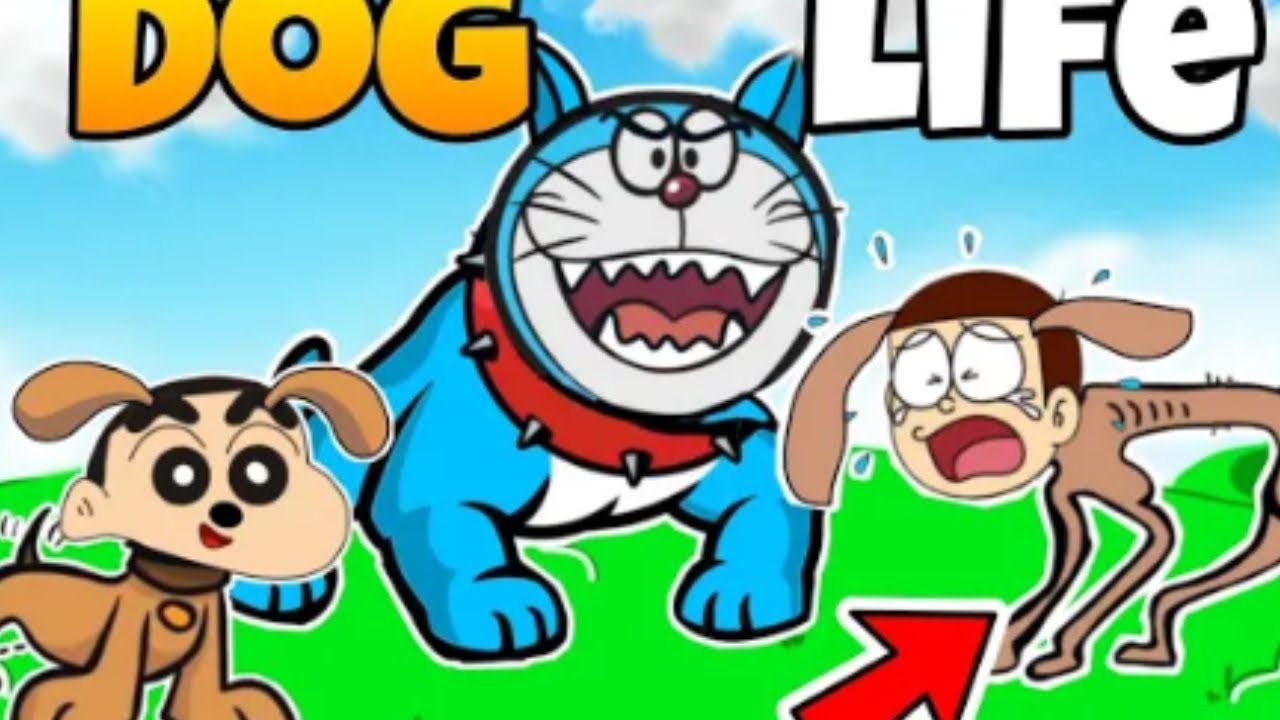 Shinchan And Nobita Became Dog And liveDog Life| Shinchan And Nobita Game |Funny Game