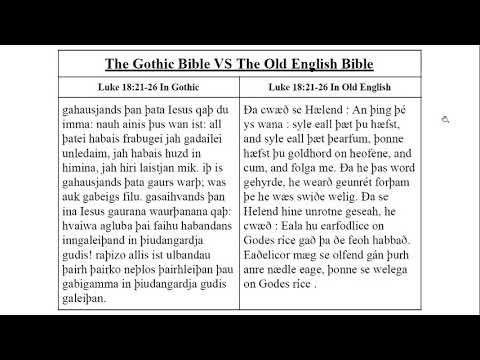 The Gothic Bible VS The Old English Bible - YouTube