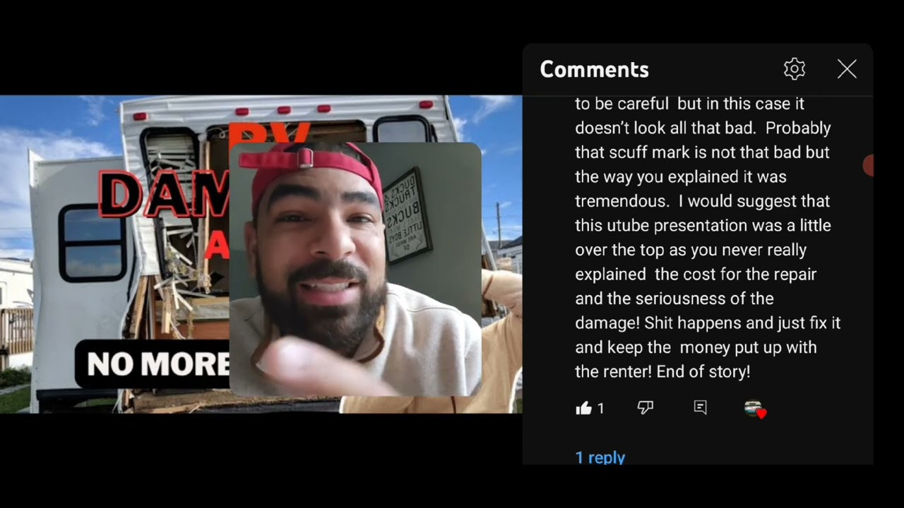 OUR RV IS DAMAGED ( UPDATE ) ADDRESSING A COMMENT, RVSHARE, OUTDOORSY, WHEELBASE, ROAMLY, RV RENTALS