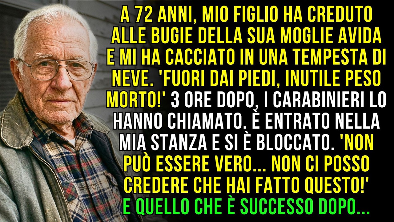 Quella sera ho chiuso una porta che non si riaprirà più. Mio figlio l'ha chiusa in faccia a me, mentre la neve cadeva su Treviso e sua moglie mi chiamava "zavorra inutile". Ho 66 anni, mani piene...