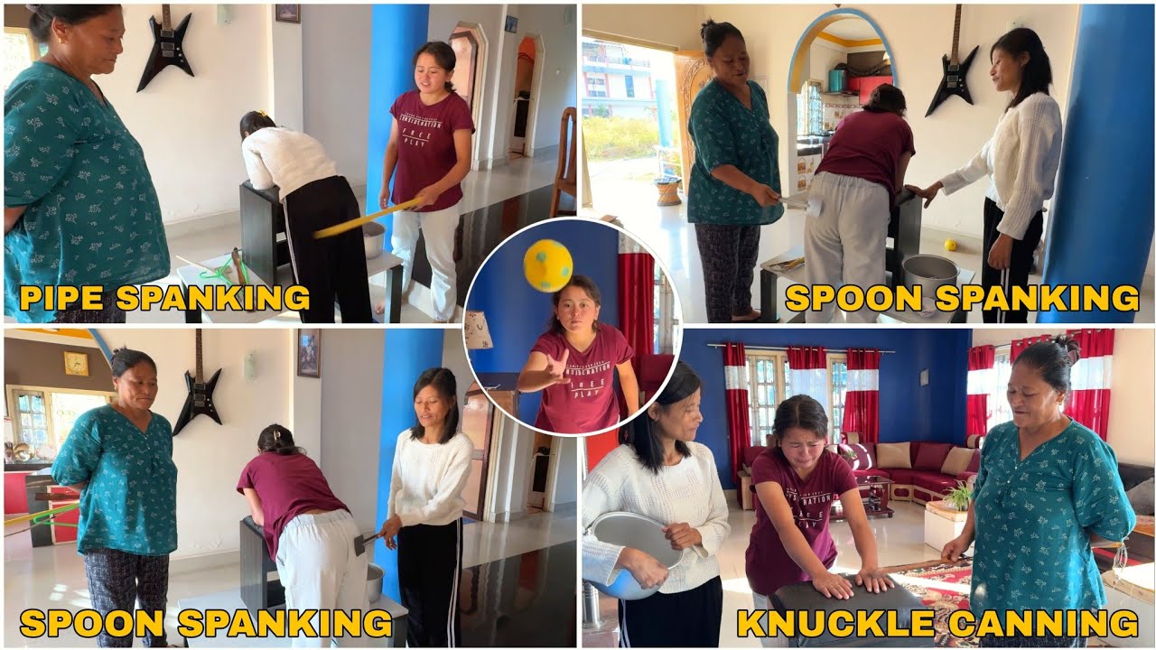 Pipe Spenking Vs Spoon 🥄 Spenking / Knuckle Canning / Funny Video / PriyaSheetalGamez