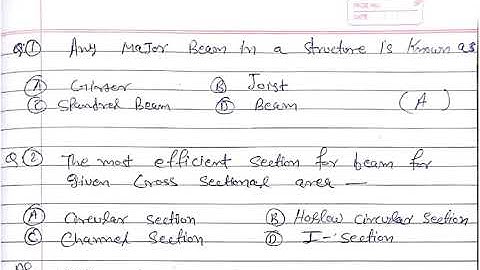 Design of steel beam mcq