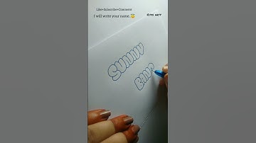 How to write SUNNY❤️BANGARAM in bubble letters #art #letters #tutorial