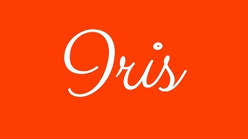 Learn how to Sign the Name Iris Stylishly in Cursive Writing