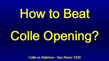 Colle vs Alekhine - San Remo 1930