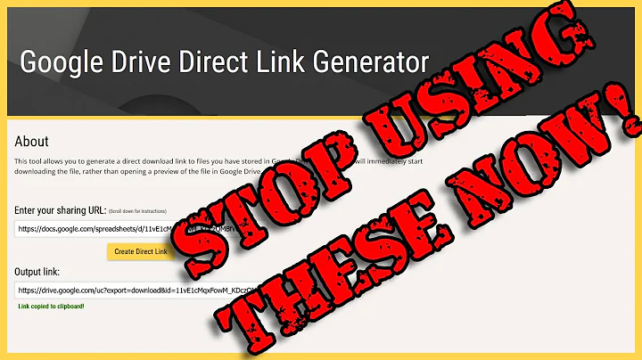 Only one that ACTUALLY WORKS! 100% Free Secure way to get Direct Download Links on Google Drive