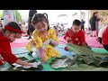 Tưng bừng “Hội chợ Tết và mùa xuân” cùng các bé trường Mầm non Bình Minh