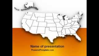 American States PowerPoint Template by PoweredTemplate.com