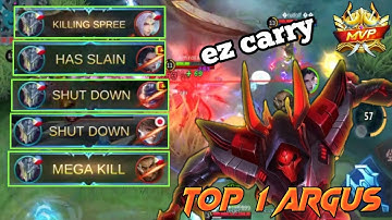 THE REASON WHY ASSASSIN USERS HATE MY ARGUS | CARRYING MY TOXIC TEAM MATES|~MLBB