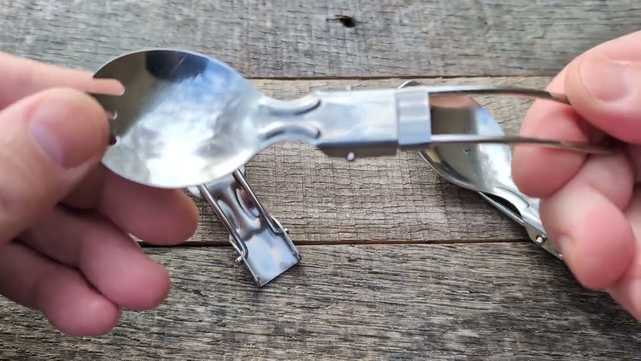 Folding Fork, Spoon & Spork Demo — Stainless Steel EDC Cutlery That Fits in an Altoids Tin