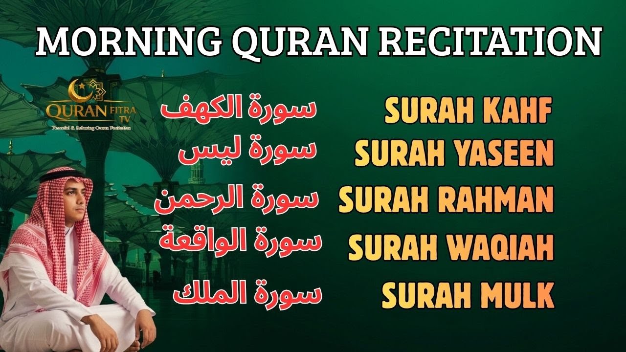 🔴 Calming Quran Recitation | KAHF, YASEEN, RAHMAN, WAQIAH,MULK | QURAN FITRA TV