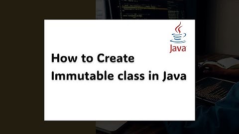 How to Create Custom Immutable Class in Java